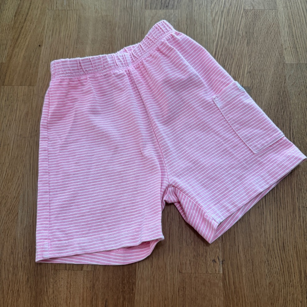 Fresh Produce 24 MONTHS Pink Striped 100% Cotton Pull On Shorts USA Made